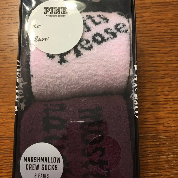 Victoria's Secret Accessories - Two Pair of Marshmallow Crew Socks